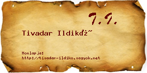 Tivadar Ildikó névjegykártya