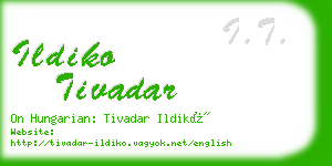 ildiko tivadar business card